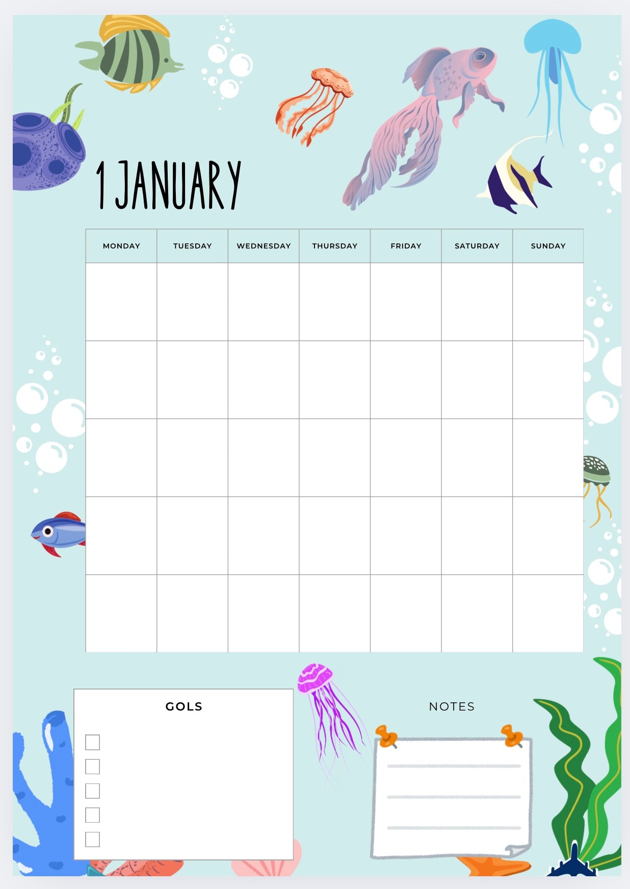 Kids Coloring Planner - Plan your Live