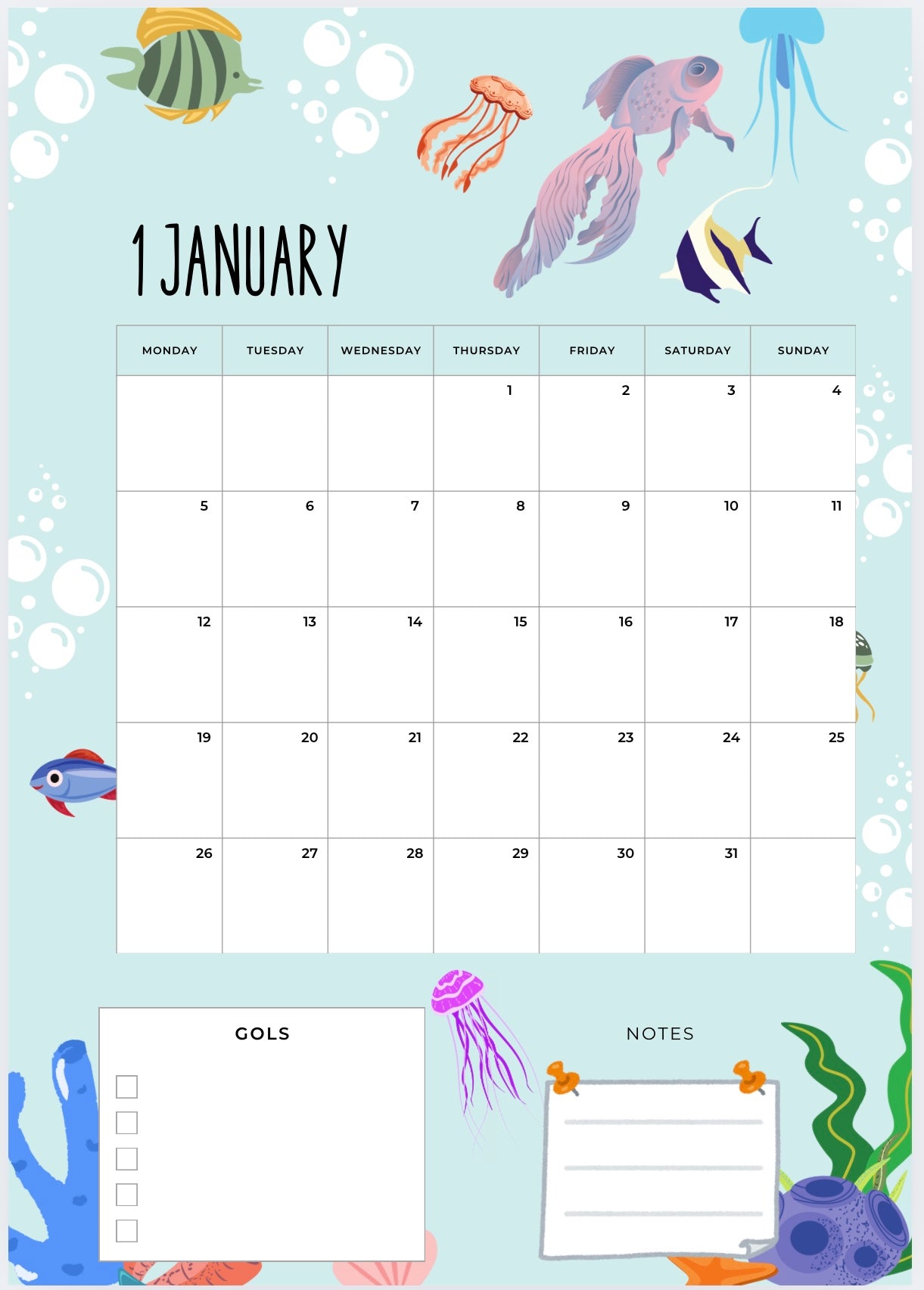 Kids Coloring Planner - Plan your Live